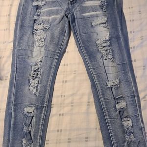 V.I.P. womens distressed jeans